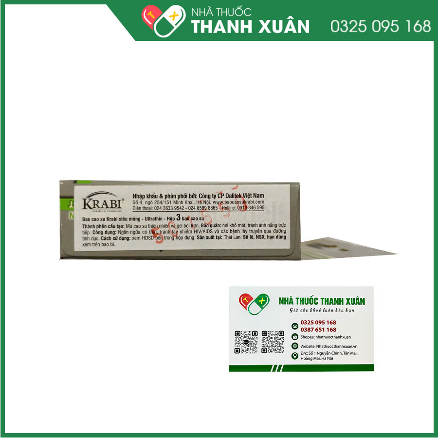 Bao cao su Krabi siêu mỏng - Ultrathin